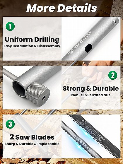 מסור ידני מתקפל לקמפינג טיולים והישרדות – תמונה 4