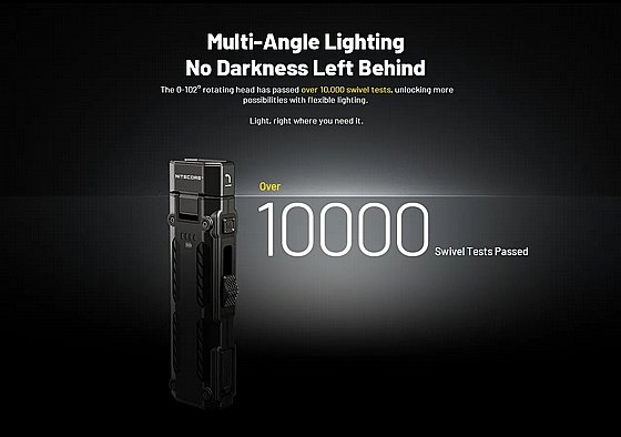 פנס יד זוויתי נטען לטכנאים 1600 לומן EDC09 – תמונה 3