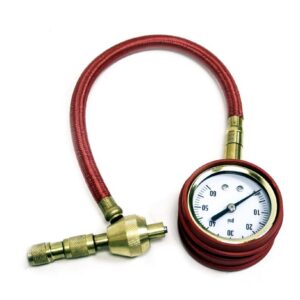 שעון לחץ גלגלים 0-70 psi בנרתיק ALLTOP כולל מעטה גומי להגנה על השעון