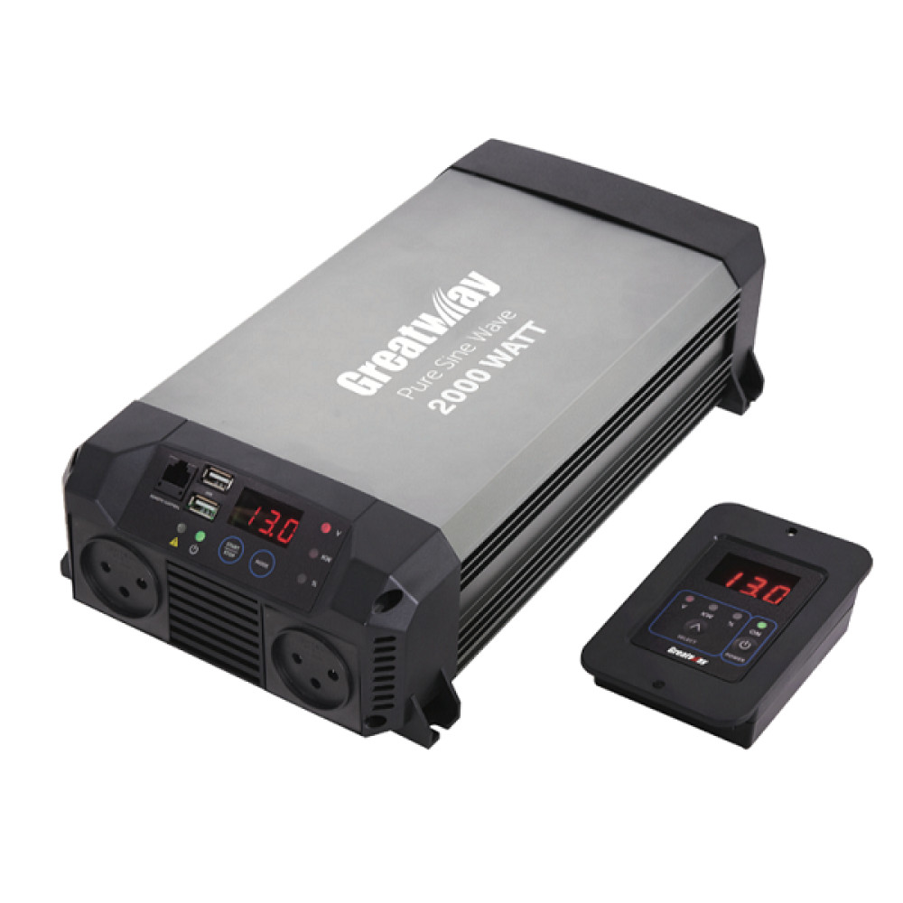 ממיר מתח 2000 וואט סינוס טהור הספק שיא 4000 וואט תוצרת GREATWAY דגם PIPE2000