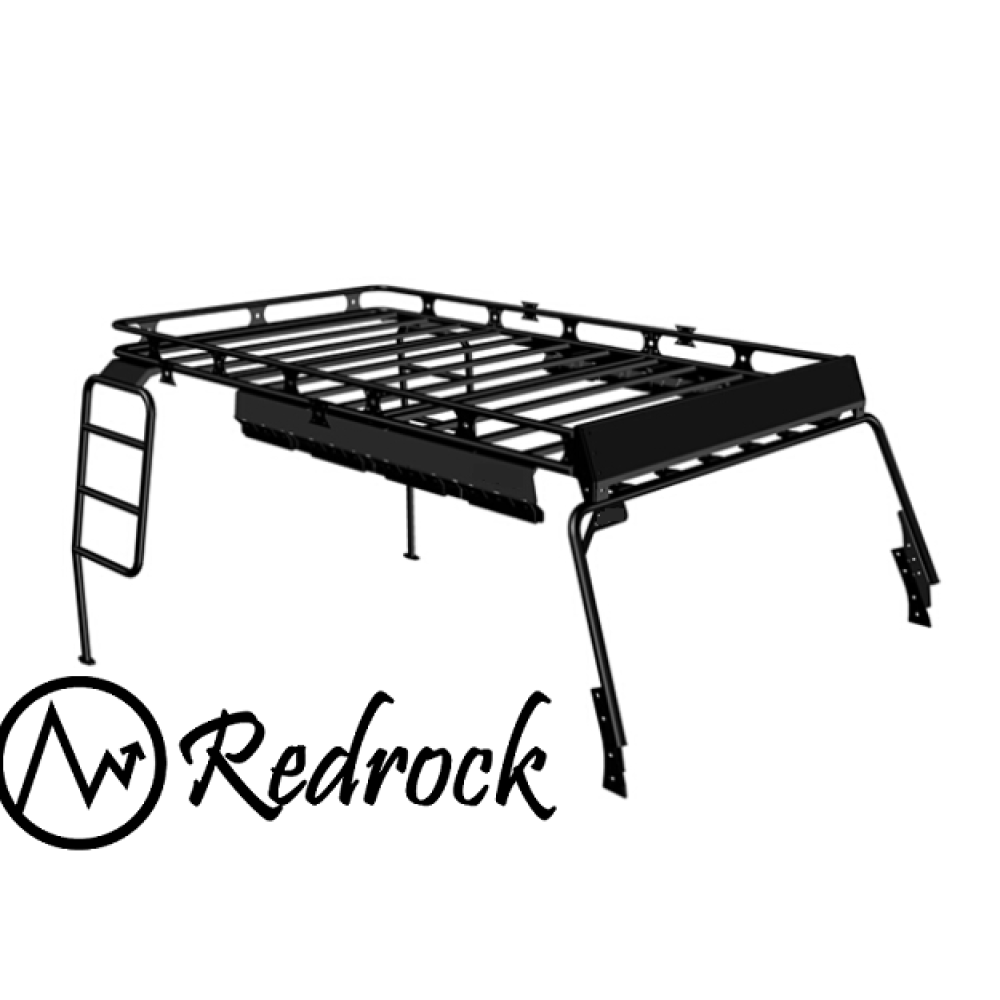 גגון עריסה כולל סולם לג'יפ רנגלר פלדה שחור דגם מפואר – תמונה 3