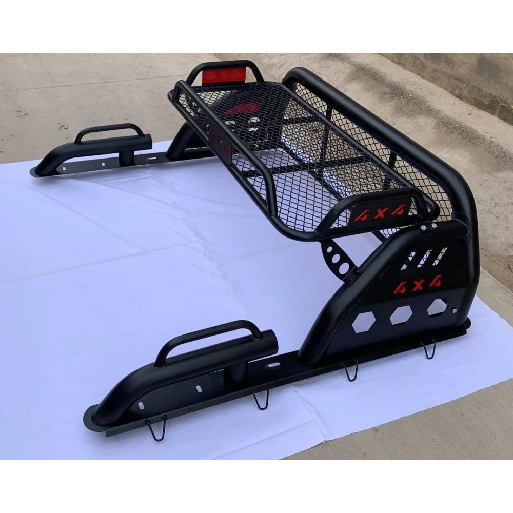 קשת העמסה לרכב איסוזו די מקס מ2021 ומעלה משולב עם גגון עריסה לרוחב הקשת מוטות פלדה מגולוון שחור – תמונה 2