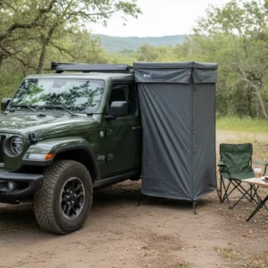 תא מקלחת שדה / שירותים עם גג ותאורה