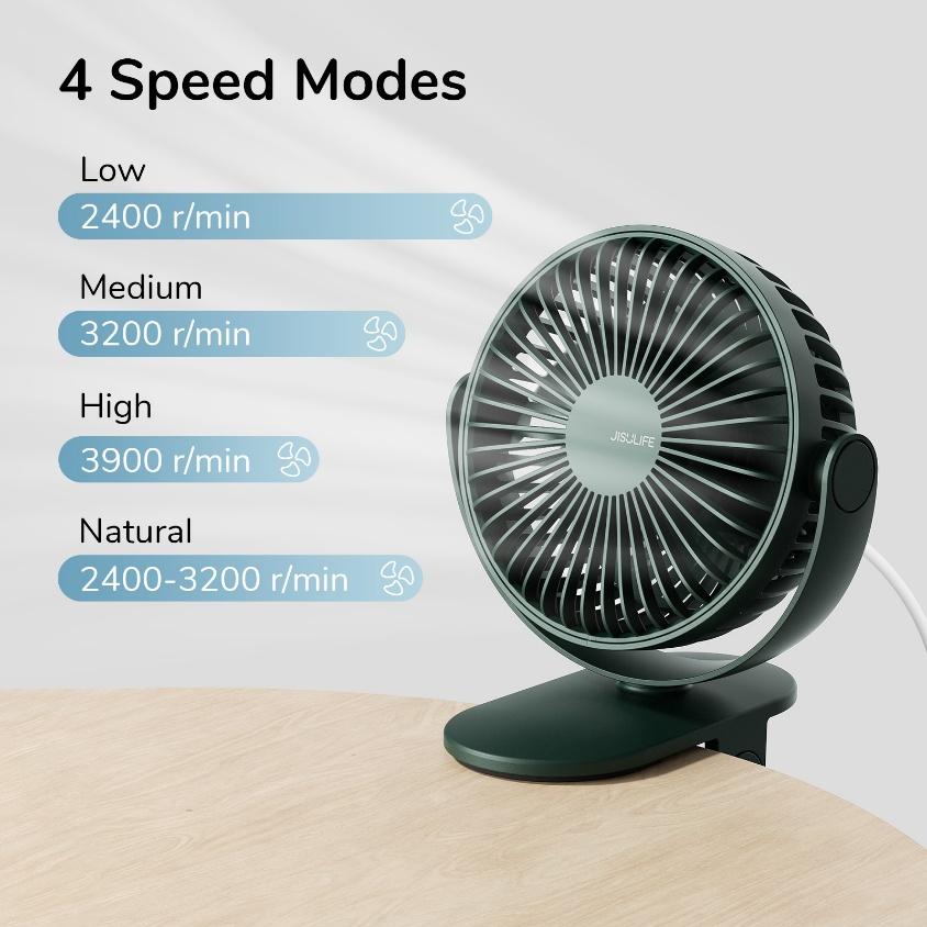 מאוורר שולחן מיני JISULIFE דגם FA29A USB – תמונה 2